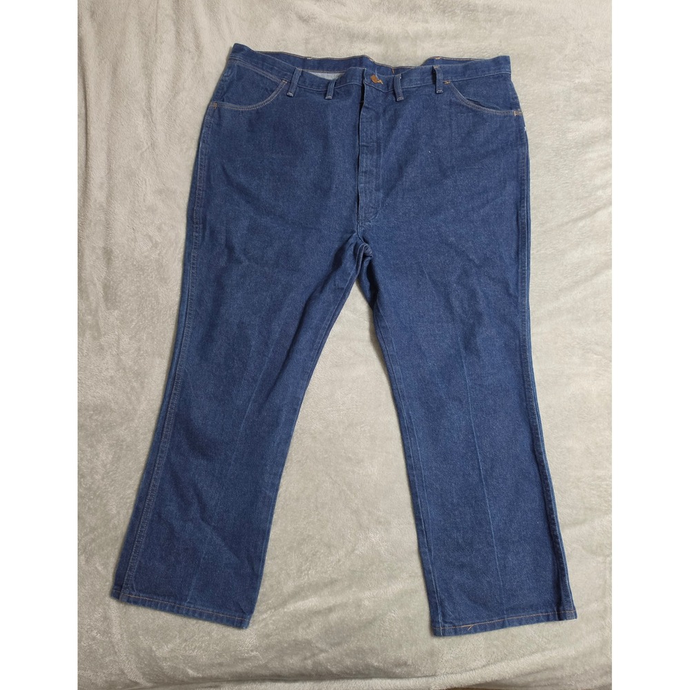 Wrangler Cowboy Cut 945NAV Mens Blue Denim Jeans 50x30 Straight Leg Indigo